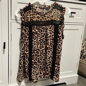 Cheetah tank top blouse. Size medium